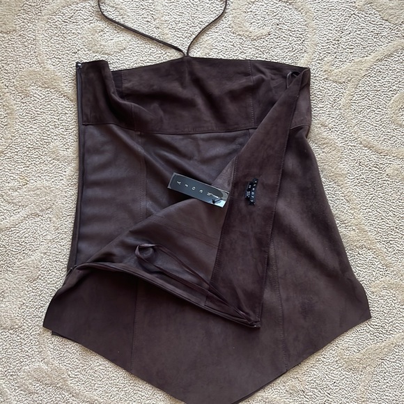 Theory Suede Halter Top - Picture 3 of 12